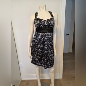 NWOT City Triangles satin dress lace print Size 11